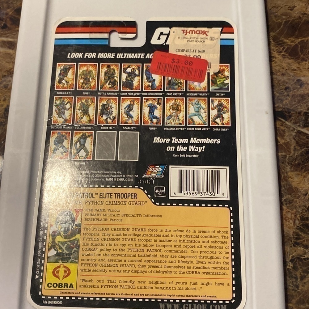 GI JOE Cobra Troopers uncut file cards - Picture 5 of 5